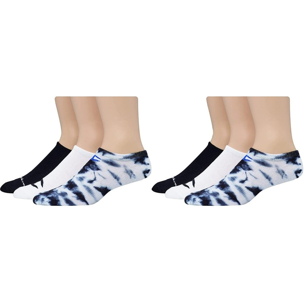 Champion Unisex No-Show Socks 6 Pairs Multi Logo Cotton Blend Size 6-12 8-12 Image 2