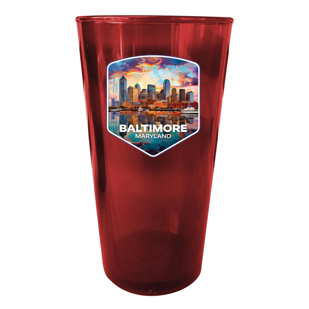 Baltimore Maryland A Souvenir Plastic 16 oz pint Image 1