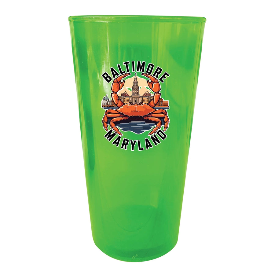 Baltimore Maryland D Souvenir Plastic 16 oz pint Image 1