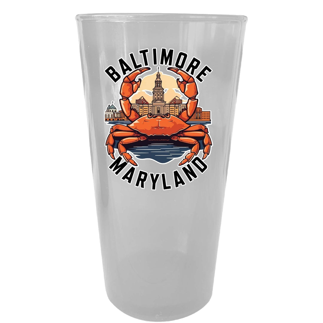 Baltimore Maryland D Souvenir Plastic 16 oz pint Image 4