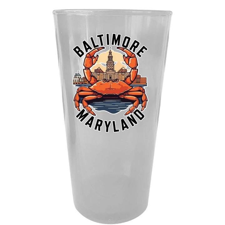 Baltimore Maryland D Souvenir Plastic 16 oz pint Image 1