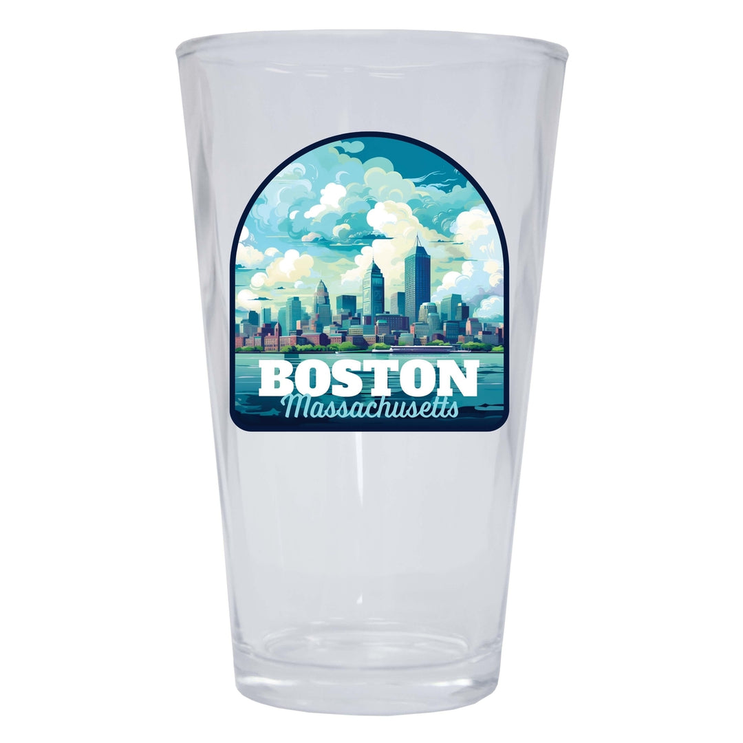 Boston Massachusetts A Souvenir 16 oz Pint Glass Image 1