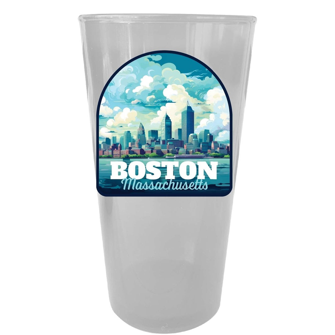 Boston Massachusetts A Souvenir Plastic 16 oz pint Image 3