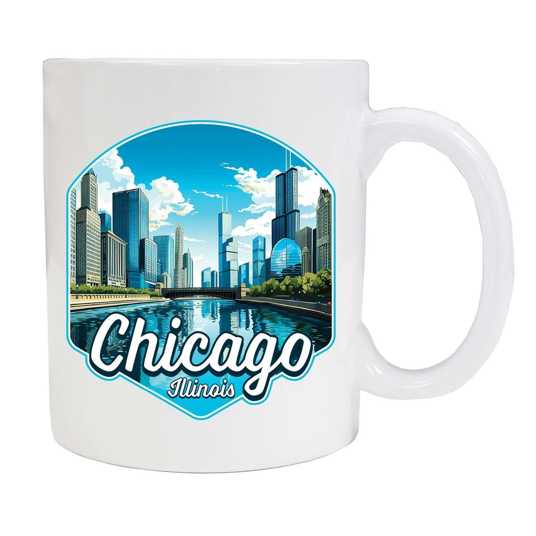 Chicago Illinois A Souvenir 12 oz Ceramic Coffee Mug Image 1