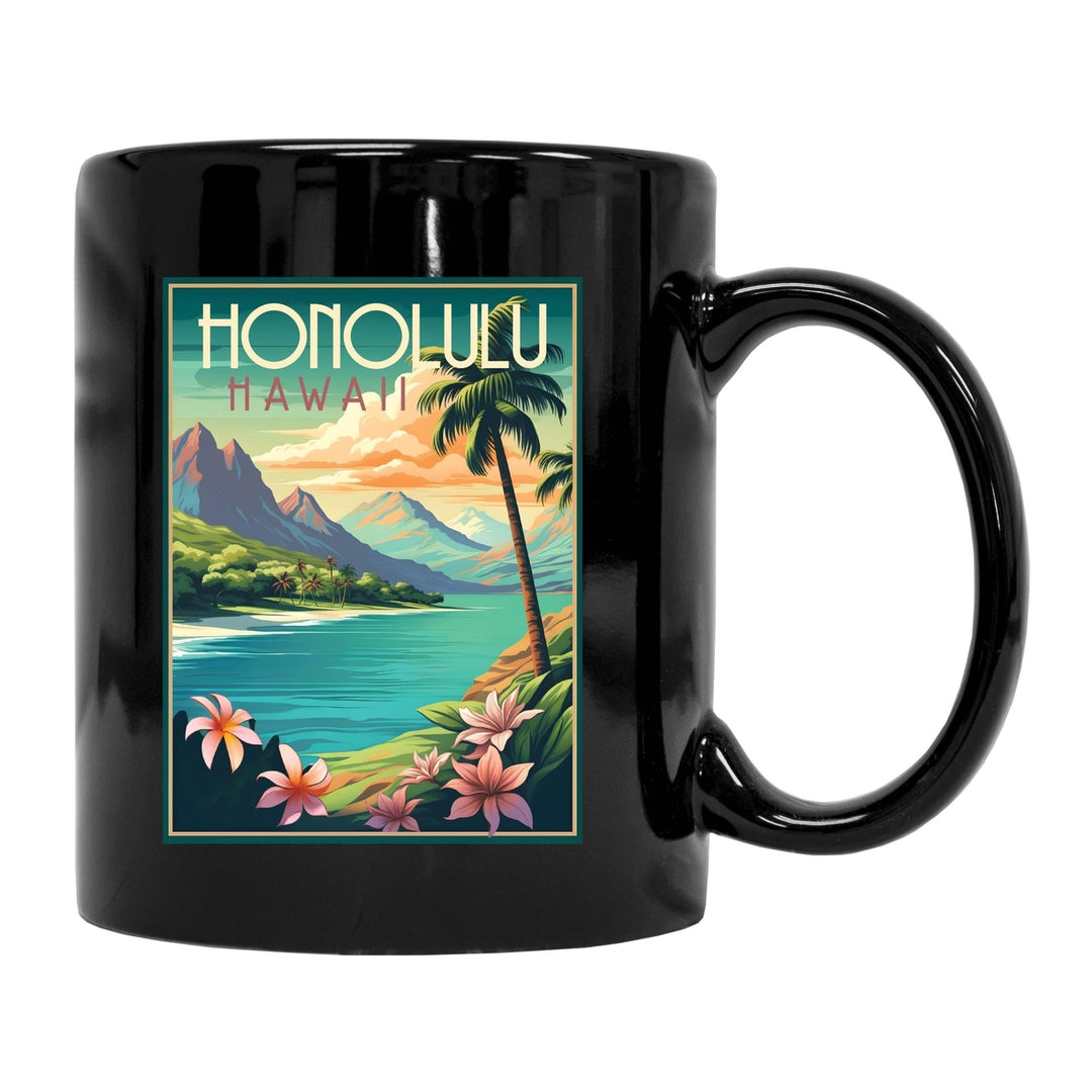 Honolulu Hawaii C Souvenir 12 oz Ceramic Coffee Mug Image 2