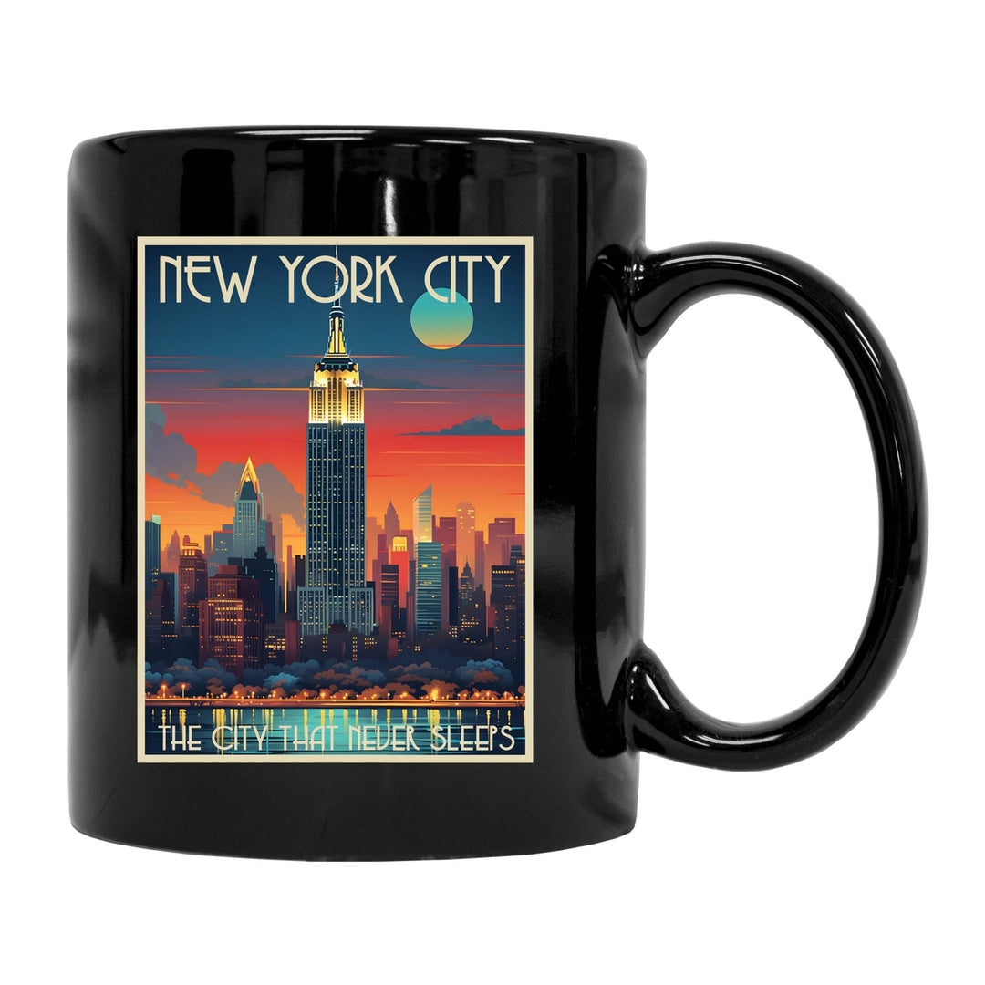 York City B Souvenir 12 oz Ceramic Coffee Mug Image 1