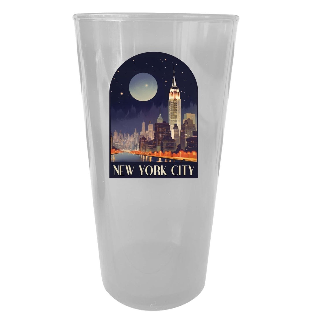 York City C Souvenir Plastic 16 oz pint Image 1