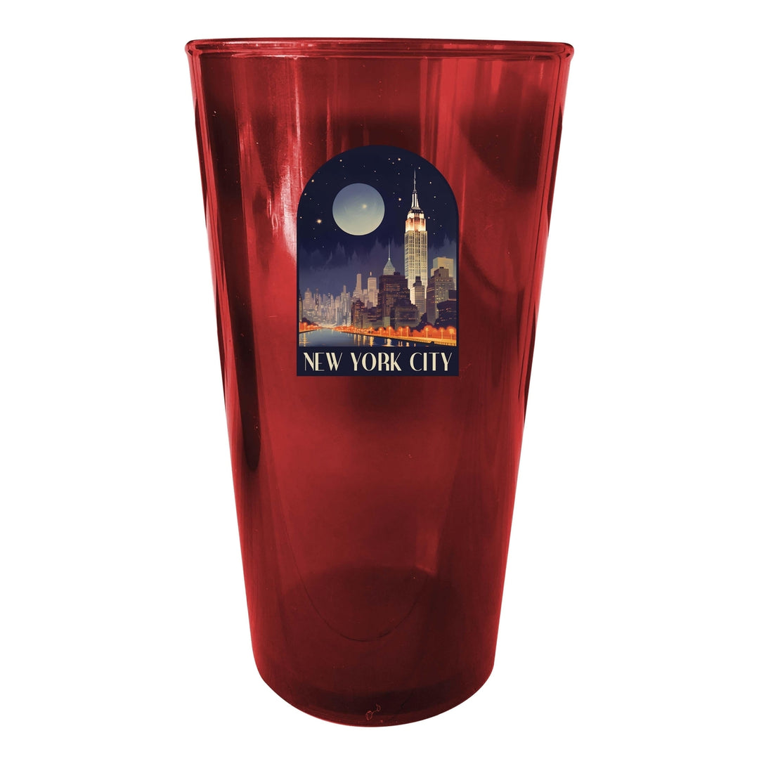 York City C Souvenir Plastic 16 oz pint Image 3