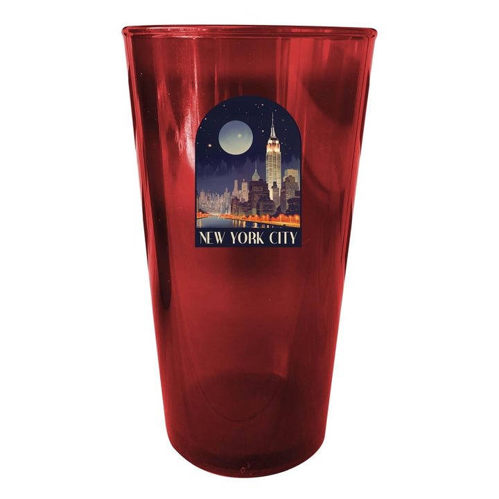 York City C Souvenir Plastic 16 oz pint Image 1