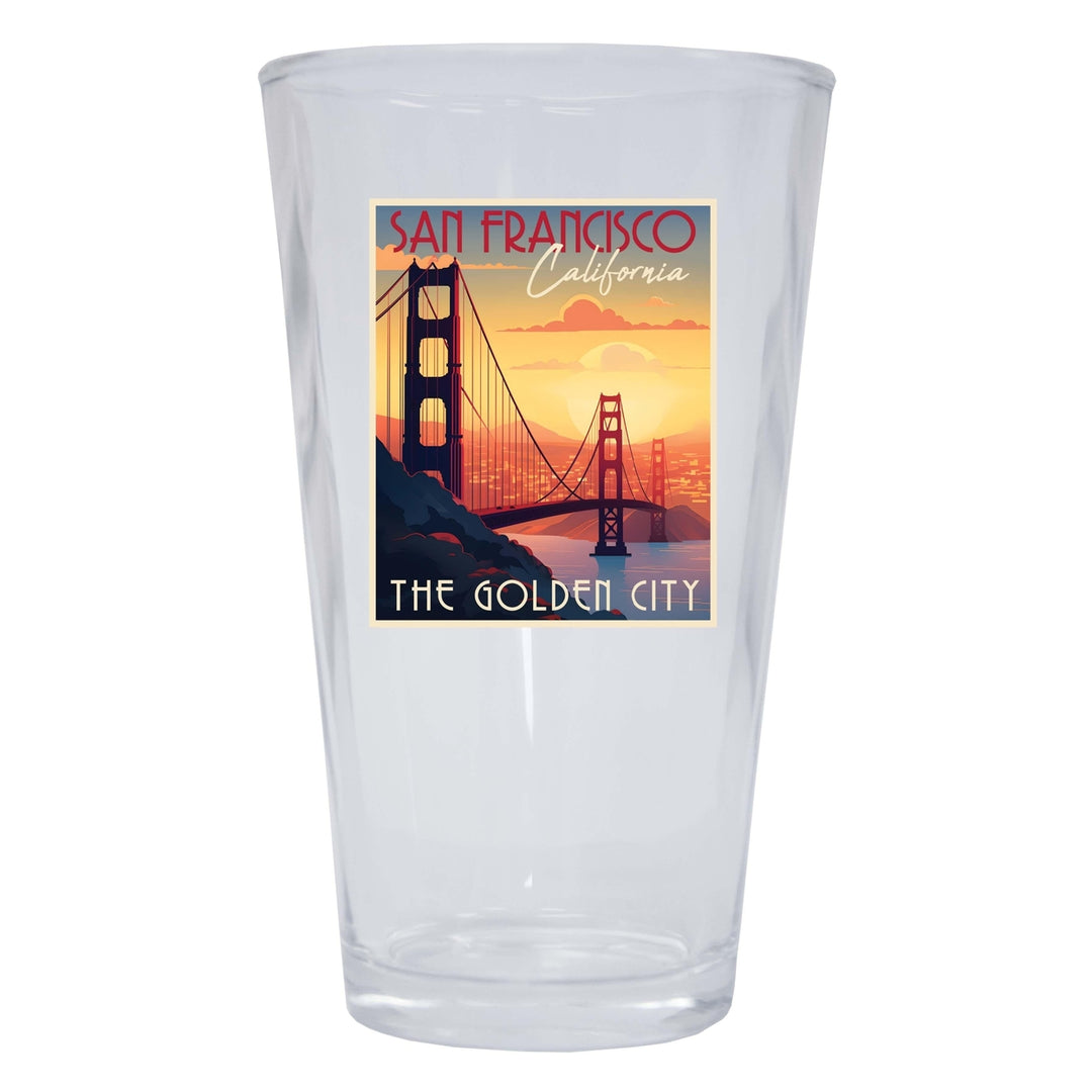 San Francisco California B Souvenir 16 oz Pint Glass Image 1