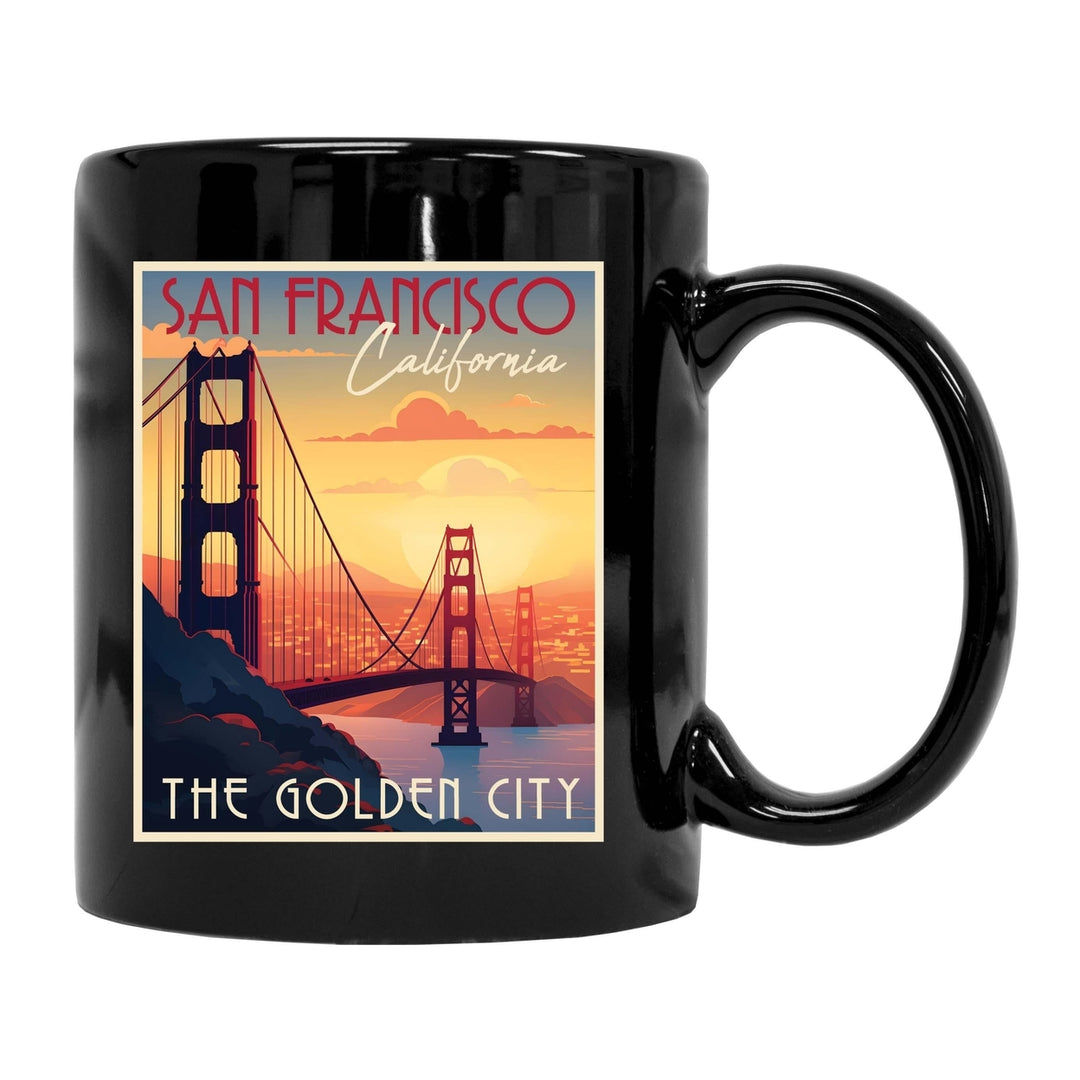 San Francisco California B Souvenir 12 oz Ceramic Coffee Mug Image 1