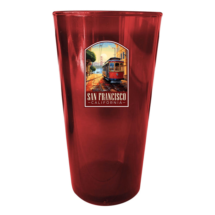 San Francisco California C Souvenir Plastic 16 oz pint Image 1