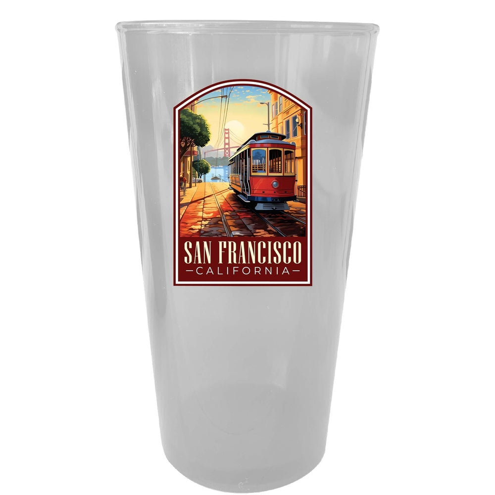 San Francisco California C Souvenir Plastic 16 oz pint Image 2