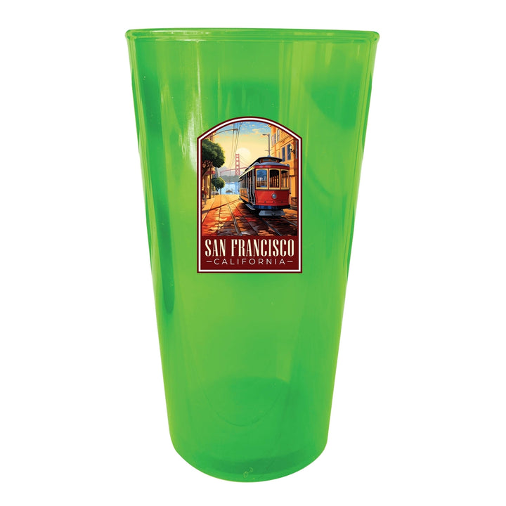 San Francisco California C Souvenir Plastic 16 oz pint Image 3