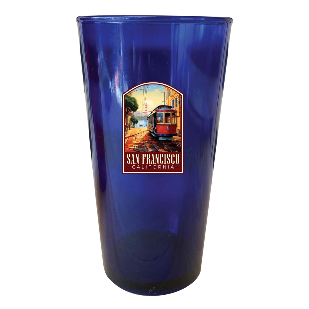 San Francisco California C Souvenir Plastic 16 oz pint Image 4