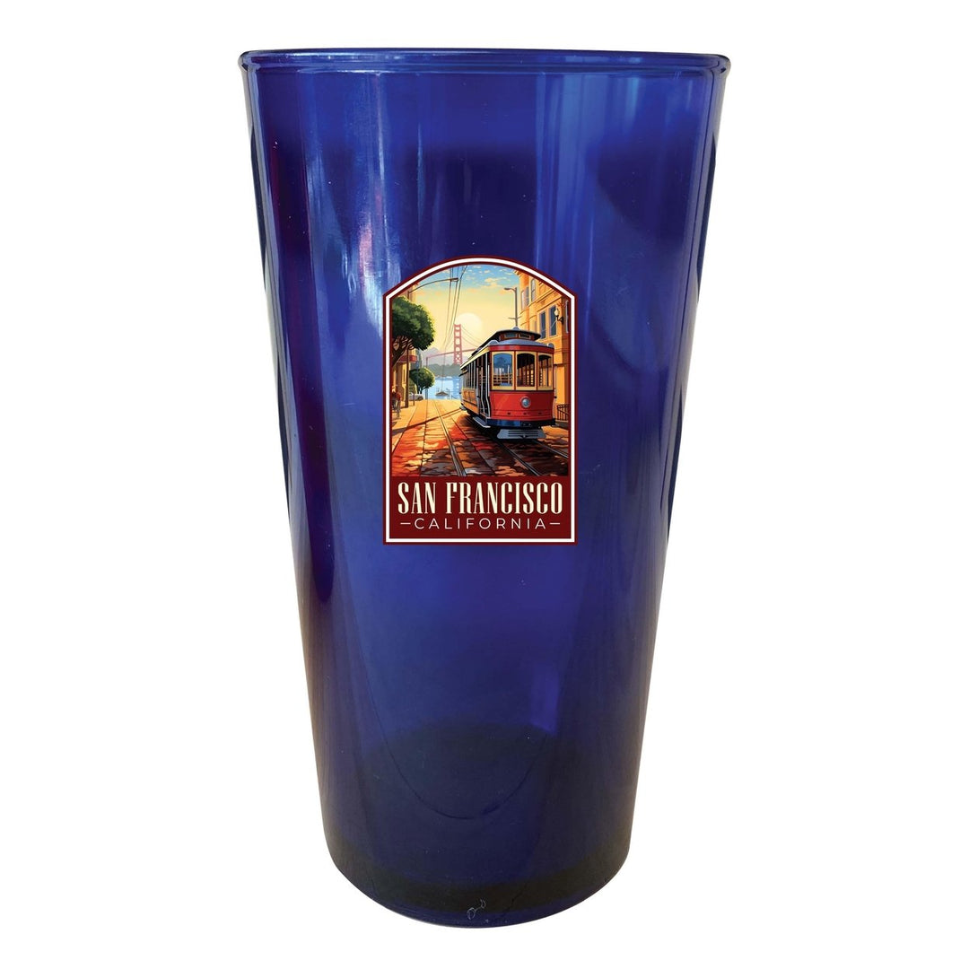 San Francisco California C Souvenir Plastic 16 oz pint Image 1