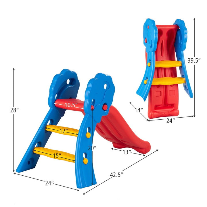Children Kids Junior Folding Climber Play Slide Indoor Outdoor Toy Easy Store Image 9