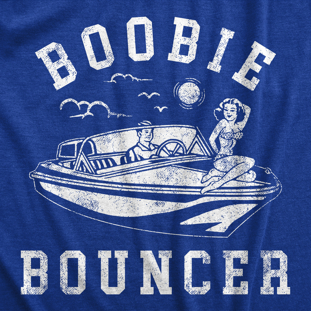 Mens Boobie Bouncer T Shirt Funny Boating Lovers Adult Joke Tee For Guys Image 2