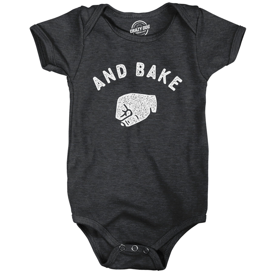 And Bake Baby Bodysuit Funny Best Friend Fist Bump Jumper For Infants Image 1
