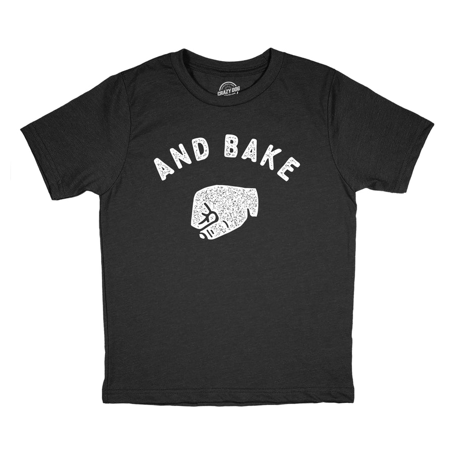Youth And Bake T Shirt Funny Best Friend Fist Bump Joke Tee For Kids Image 1