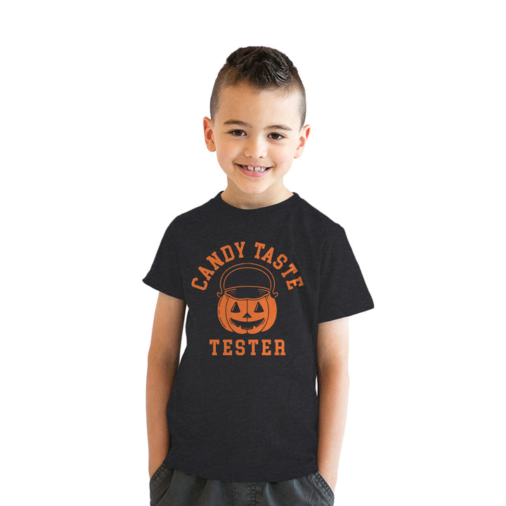 Youth Candy Taste Tester T Shirt Funny Halloween Trick Or Treat Lovers Tee For Kids Image 4