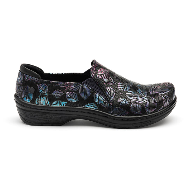 Klogs Footwear Womens Moxy Shoes Blue Purple Leaves Slip-On Anti-Slip Size 7 Image 1