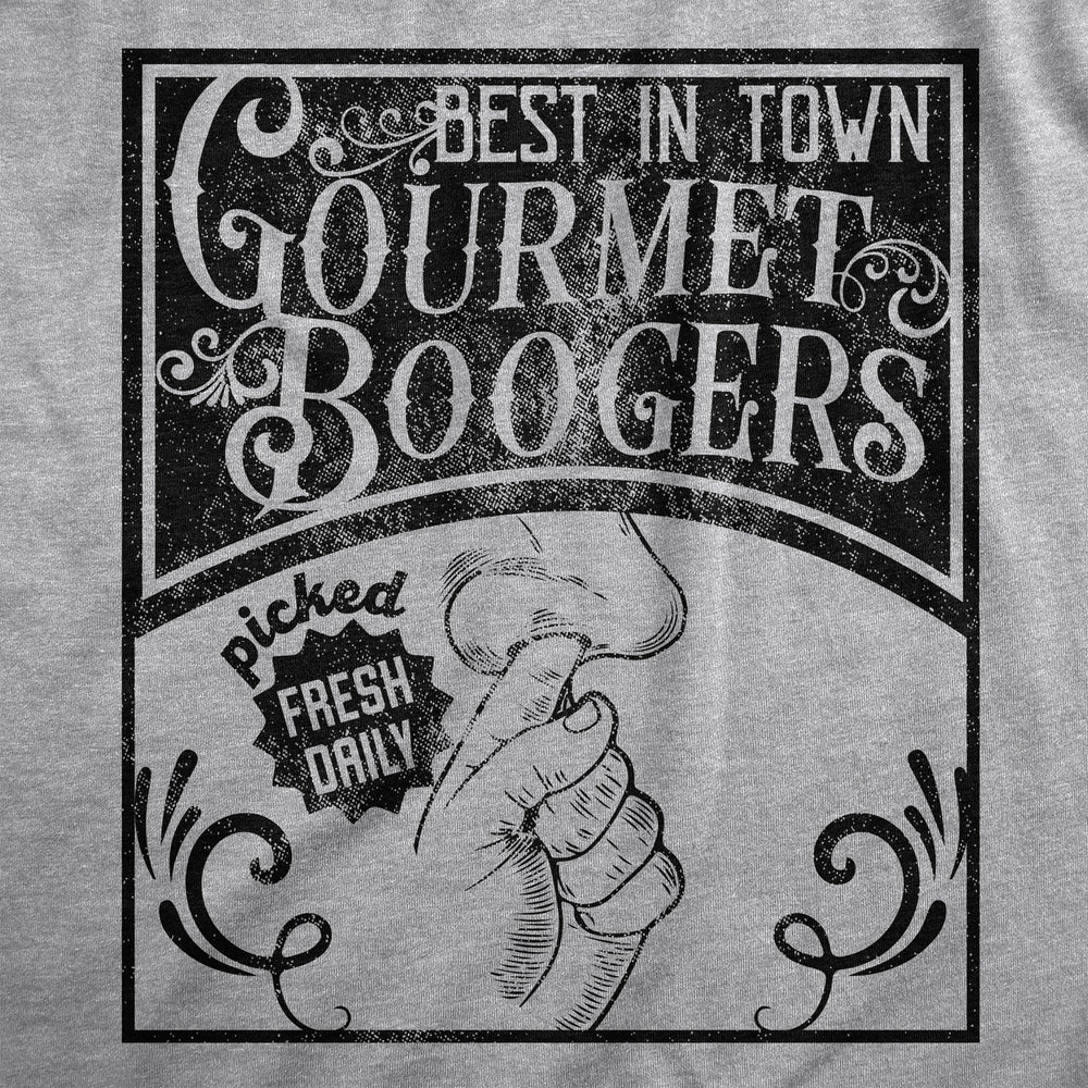 Womens Gourmet Boogers T Shirt Funny Nose Picking Joke Tee For Ladies Image 2