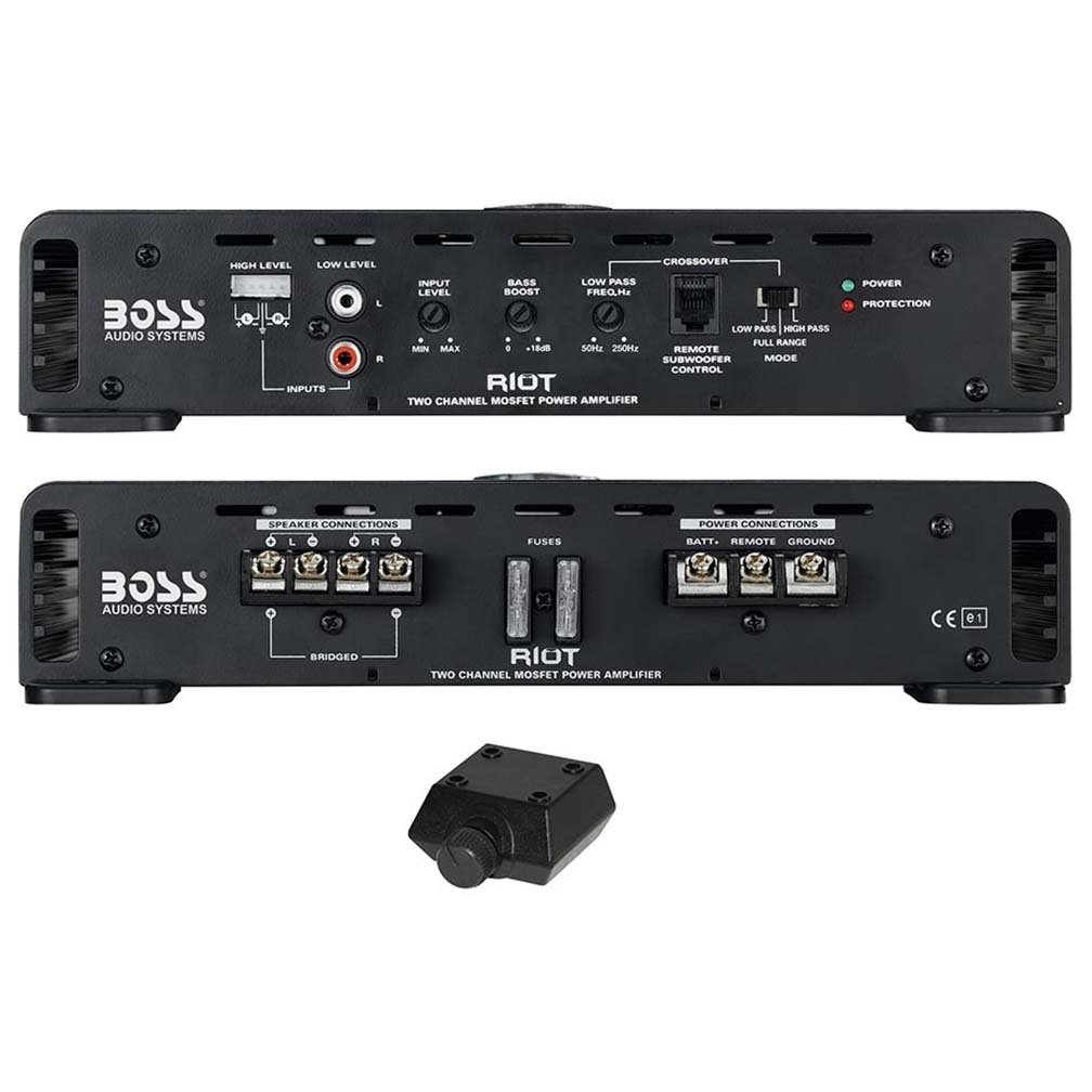 BOSS R6002 Riot Series Car Audio Stereo Amplifier 1200W 2 Channel Class A/B Image 3