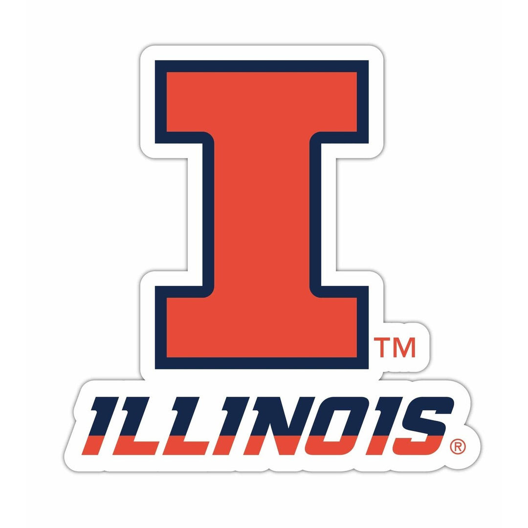 Illinois Fighting Illini 16-Inch on one of its sides NCAA Durable School Spirit Vinyl Decal Sticker Image 1