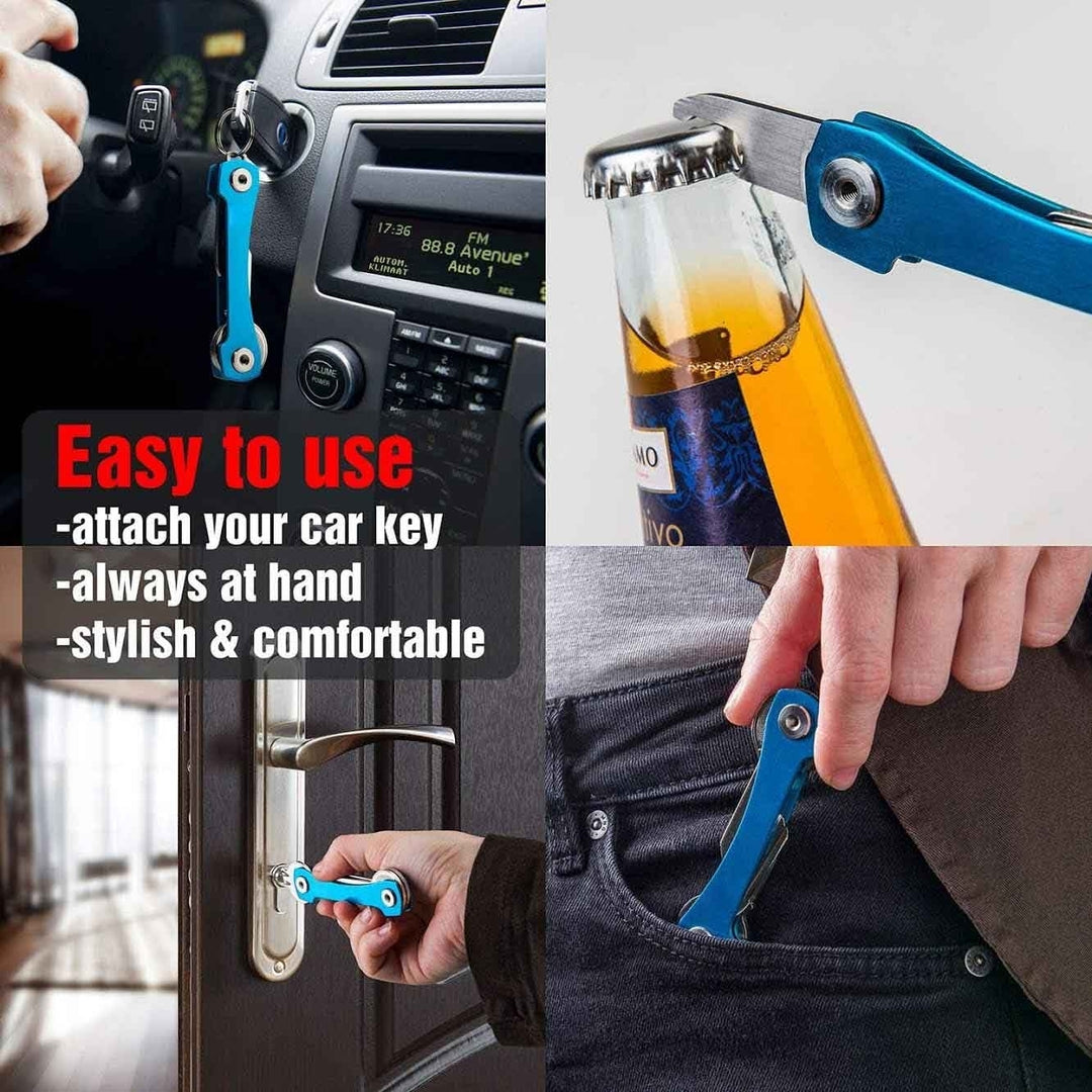 Multifunctional Smart Compact Key Organizer Bottle Opener Keychain Image 4