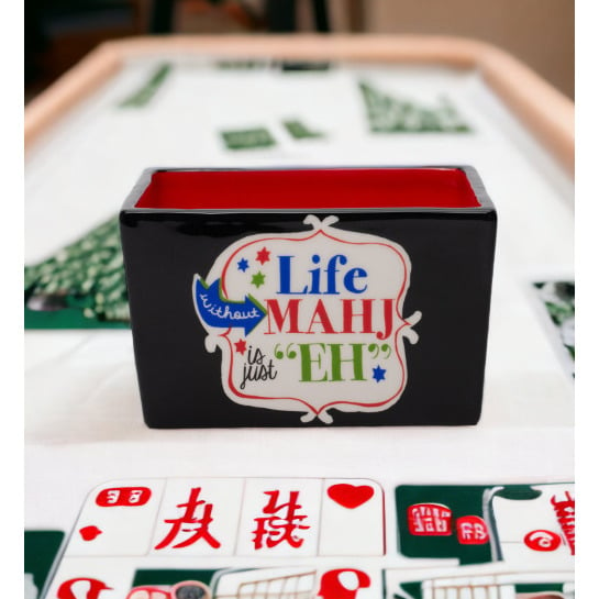 Ceramic Life Without Mahj Bowl 5.25 Inch Kitchen Mahjong Gift Image 1