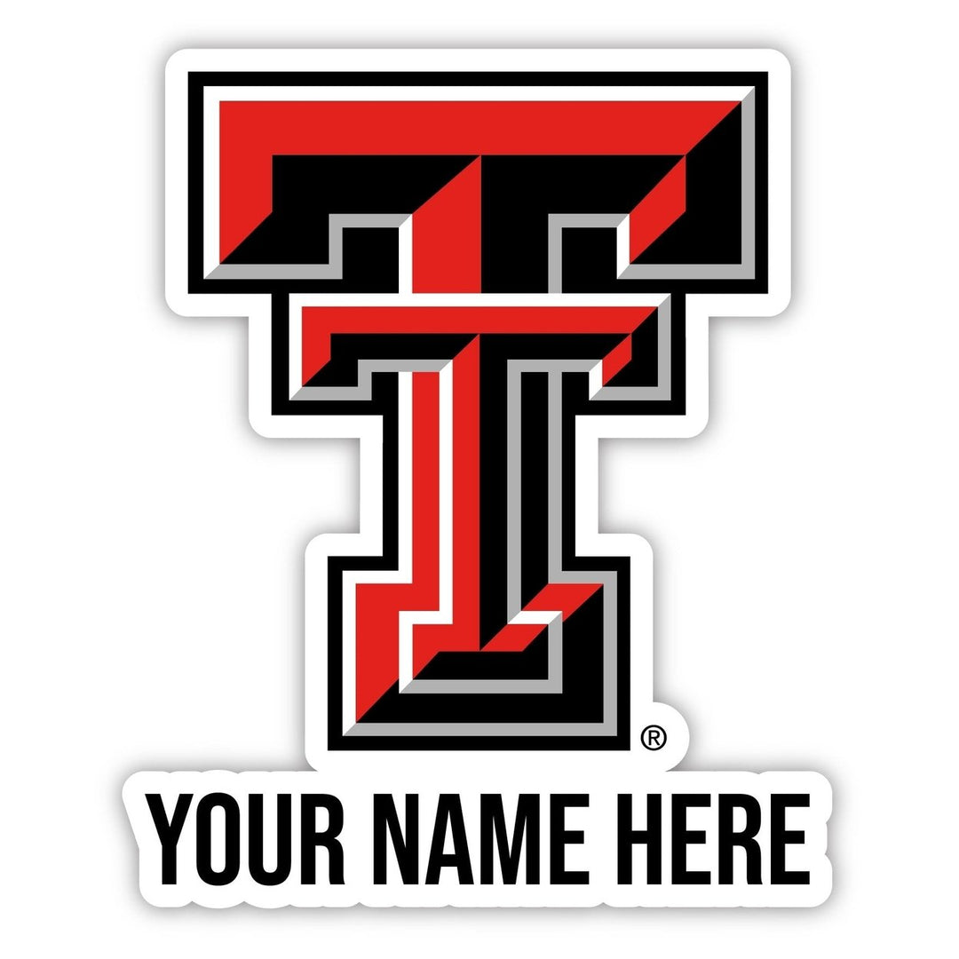 Texas Tech Red Raiders 4-Inch Custom With Name NCAA Vinyl Decal Sticker for Fans Students and Alumni Image 1