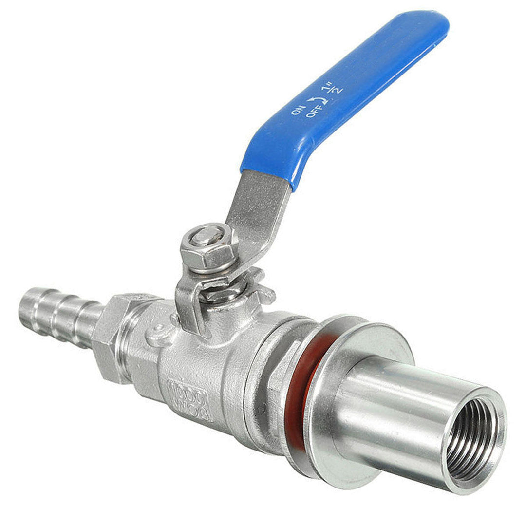 1,2 Inch Stainless Steel BSP Weldless Compact Ball Valve Barb Home Brew Beer Kettle Pot Image 1