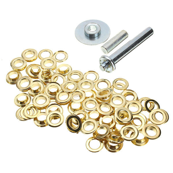 100pcs Brass Coated Canvas Buckle Quick Snap Fastener Buttons Screws Kits Image 1