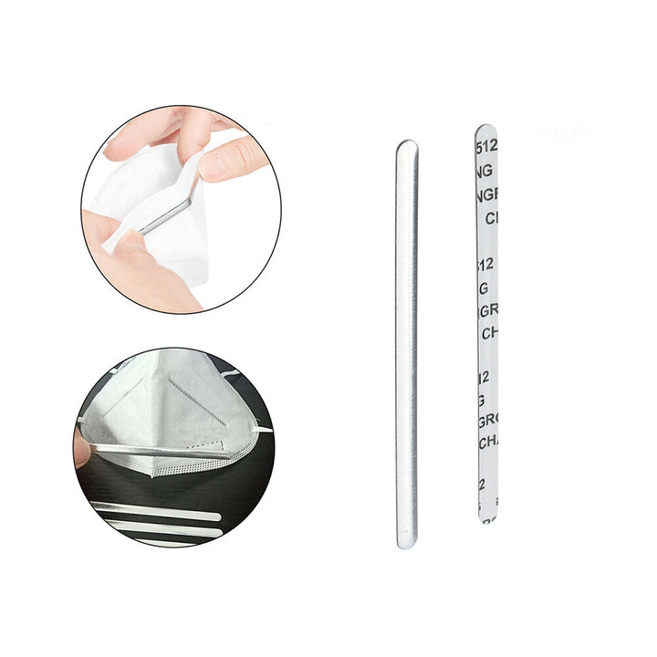 100Pcs Nose Bridge Strip Clip Face Mask DIY Material Self-adhesive Flat Aluminum Tools Image 1