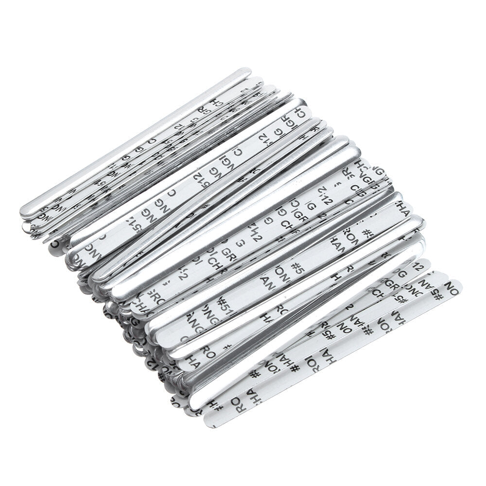 100Pcs Nose Bridge Strip Clip Face Mask DIY Material Self-adhesive Flat Aluminum Tools Image 2