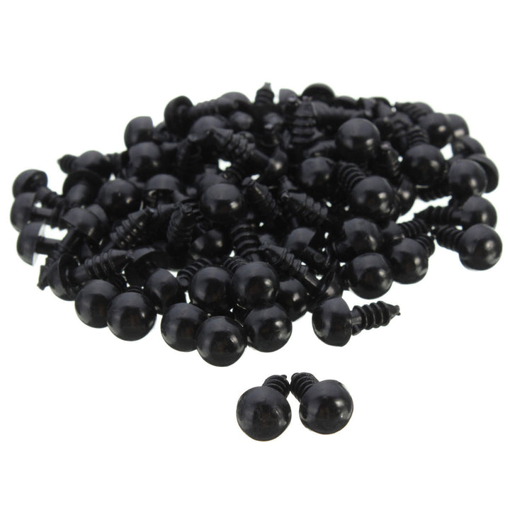 100Pcs Toys Eyes Washers Black Plastic Safety Eyes For Teddy Bear Doll Animal Puppet Crafts Accessories Image 2