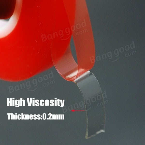 1 Roll Heat Resistant Double Sided Transparent Clear Adhesive Tape Image 4