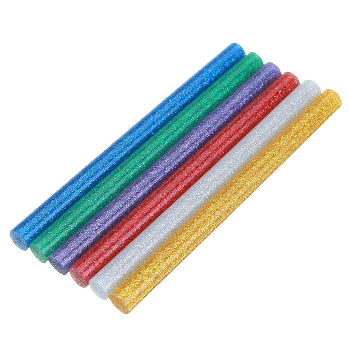 10Pcs 7mmx100mm Colorful Glitter Hot Melt Glue Stick Colorant DIY Crafts Repair Model Adhesive Sticks Image 1