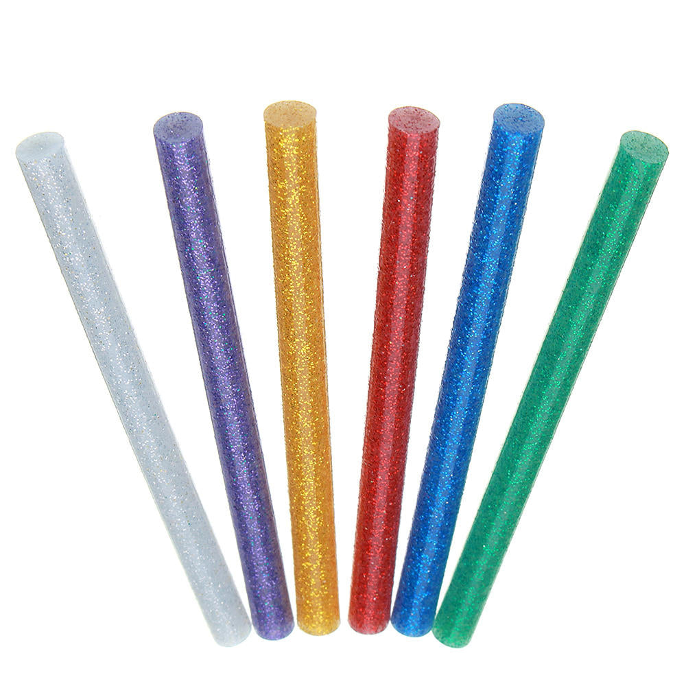 10Pcs 7mmx100mm Colorful Glitter Hot Melt Glue Stick Colorant DIY Crafts Repair Model Adhesive Sticks Image 2