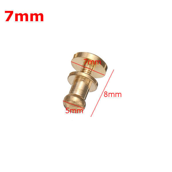 10Pcs Brass Monk Head Nipple Nail Belt Screw Belt Luggage Accessories DTTT Image 9