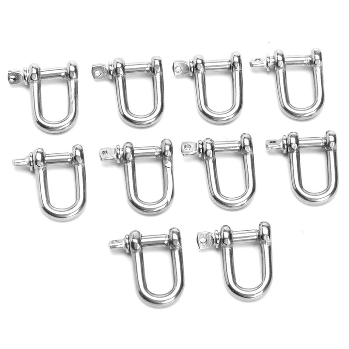 10Pcs Stainless Steel 316 D Ring Anchor Shackle Screw Pin for Paracord Bracelets Image 1