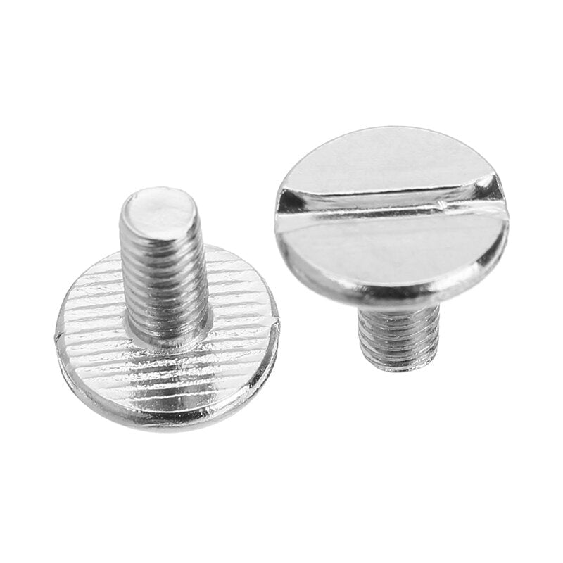 10pcs 8mm Sliver Chicago Screw Round Flat Head Stud Rivet Leather Decoration Bookbinding Image 4