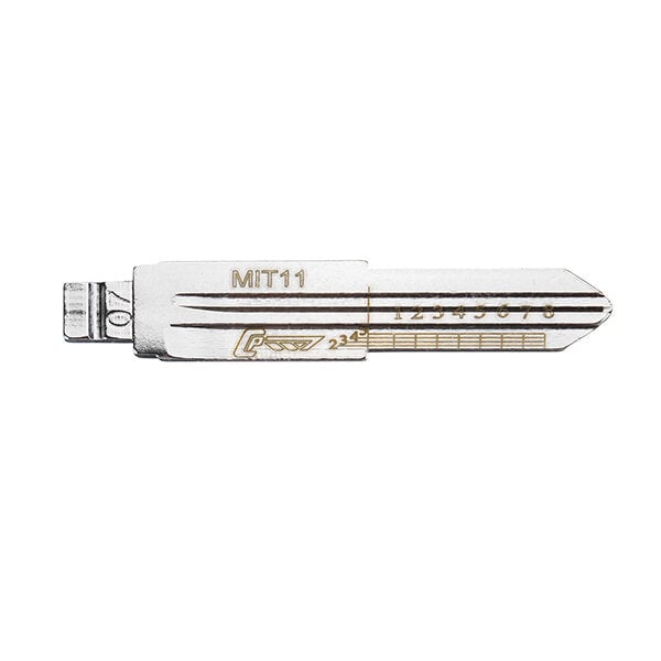 10pcs Engraved Line Key for Mitsubishi 2 in 1 LiShi MIT11 Scale Shearing Teeth Blank Car Key Image 3