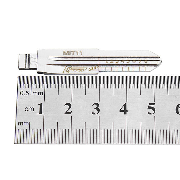 10pcs Engraved Line Key for Mitsubishi 2 in 1 LiShi MIT11 Scale Shearing Teeth Blank Car Key Image 4
