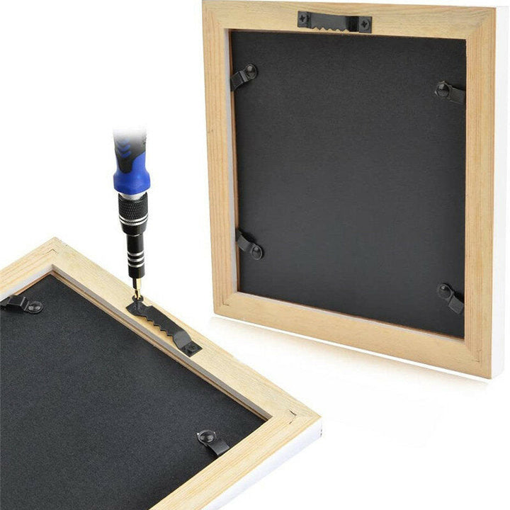120 Set Sawtooth Picture Hanger with Screws Photo Frame Hanging Hooks with Compartment Box Image 3