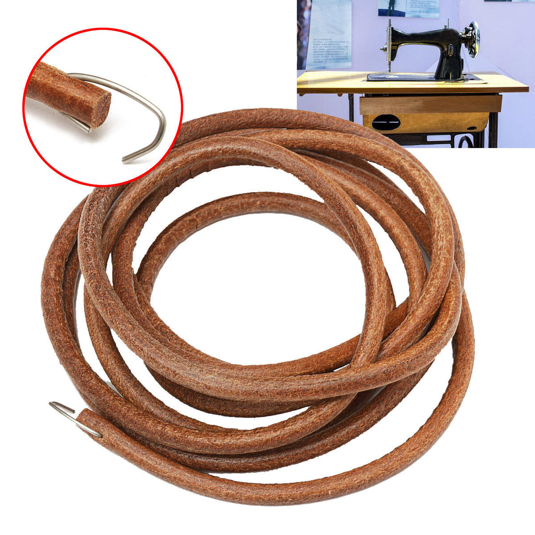 183cm Leather Belt Treadle Parts With Hook For Singer Sewing Machine 5mm Diameter Image 2