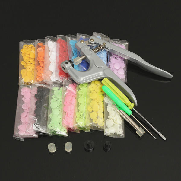 150Pcs,Set Plastic Resin T5 Fastener Snap Kam Buttons Pliers Kit DIY Crafts Image 3