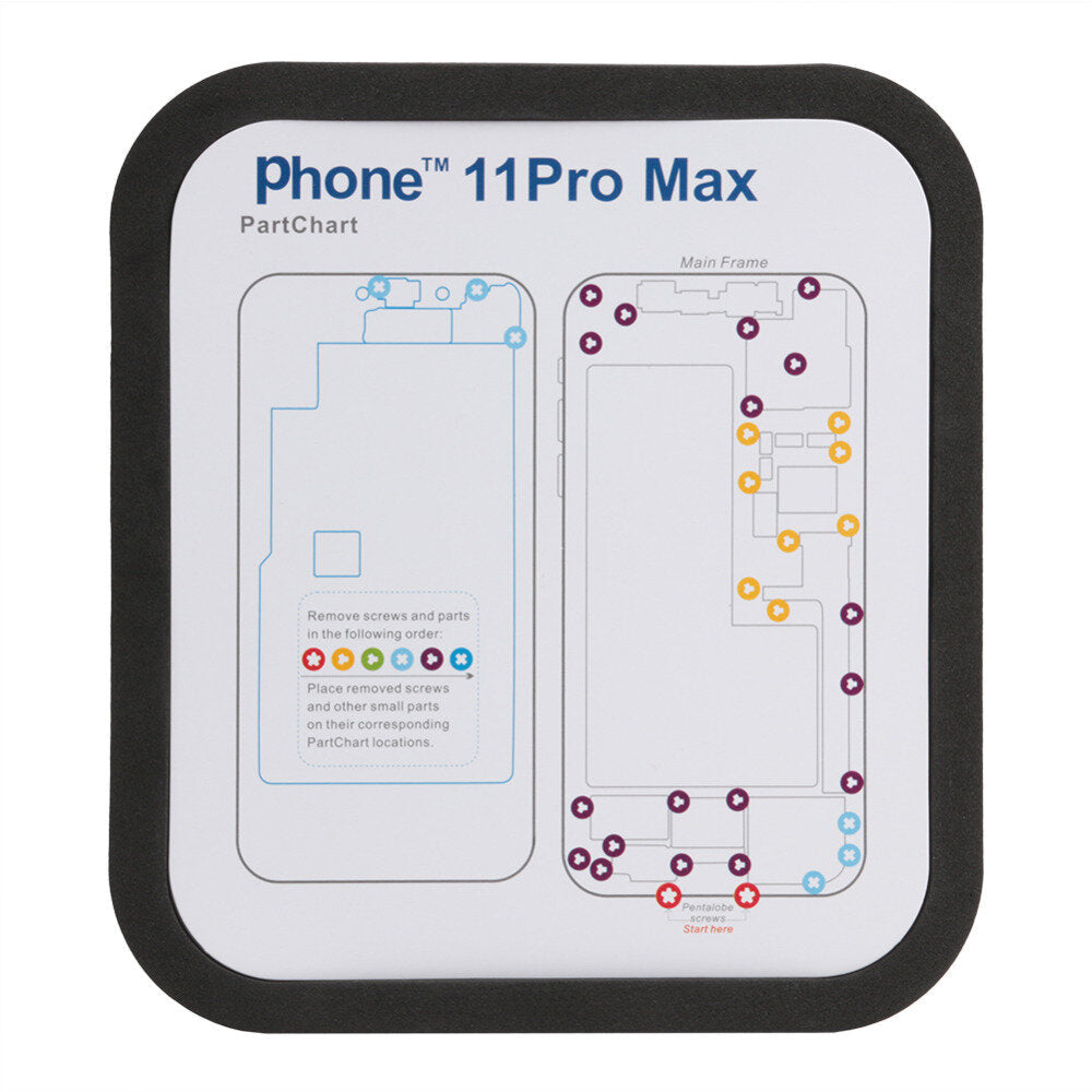 15 in 1 Guide Magnetic Screw Memory Mat Figure Positioning Pad for iPhone 8 8P X XS XS MAX XRR 11,11 PRO 11 PRO MAX Image 2
