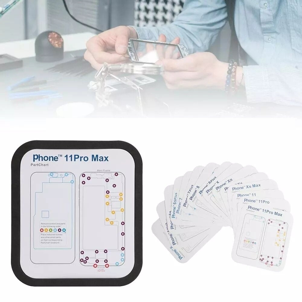 15 in 1 Guide Magnetic Screw Memory Mat Figure Positioning Pad for iPhone 8 8P X XS XS MAX XRR 11,11 PRO 11 PRO MAX Image 8